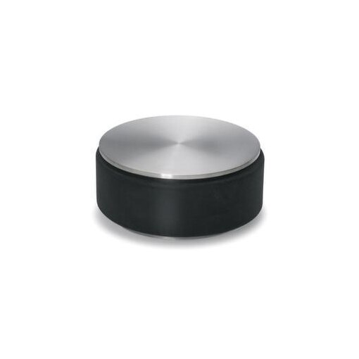 Türstopper, Edelstahl, silber/schwarz, m. Gummirand