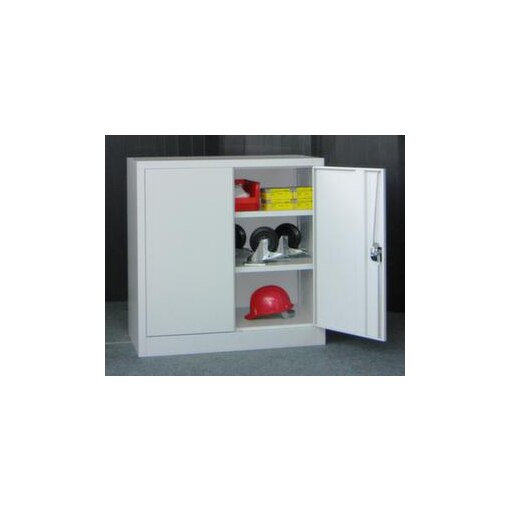 Großraum-Flügeltürenschrank, RAL7035, HxBxT 1000x1200x600mm, Zyl.-Schl.