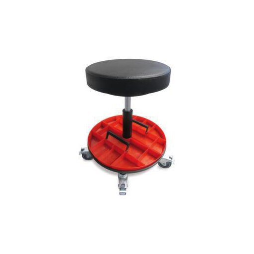 Werkstatt-Hocker, Sitz H 420-545mm, Sitz schwarz, m. Ablagekästen