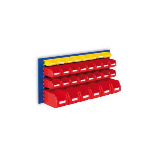 Schlitzplatte m. Kästen, Platten HxB 450x1000mm, Platte RAL5010, lackiert