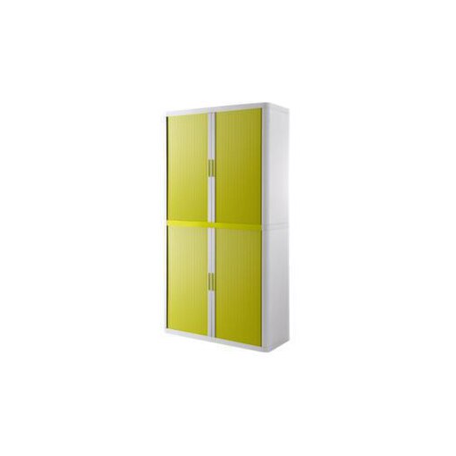 Querrollladenschrank,HxBxT 2040x1100x415mm,4xStahlboden,4 OH,Korpus weiß