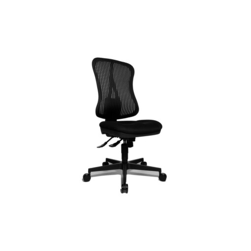 Bürodrehstuhl, Synchronmech., Sitz Polyester schwarz, Sitz Stoff schwarz