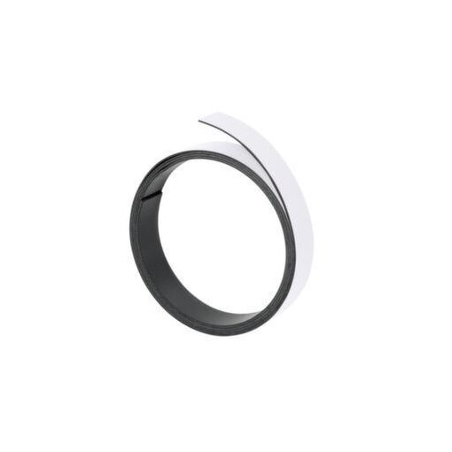 Magnet-Haftband, LxB 1000x5mm, beschriftbar, weiß