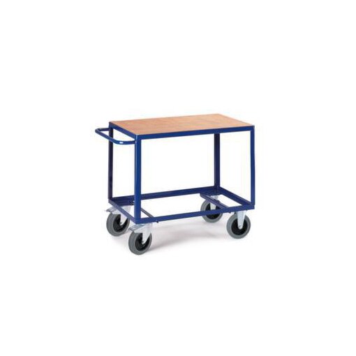 Tischwagen, Tragl. 500kg, 1 Etage(n), Ladefl. LxB 850x500mm, Holzetage