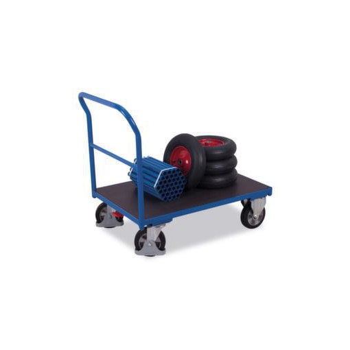 Plattformwagen,Tragl. 1000kg,Ladefl. LxB 1000x700mm,Siebdruckplatteplatte