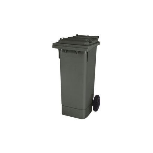Mülltonne, 80l, HxBxT 930x445x520mm, Deckel grau, Korpus PE grau, 2 Räder