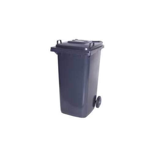 Mülltonne,240l,HxBxT 1075x580x730mm,Deckel grau,Korpus PE grau,2 Räder