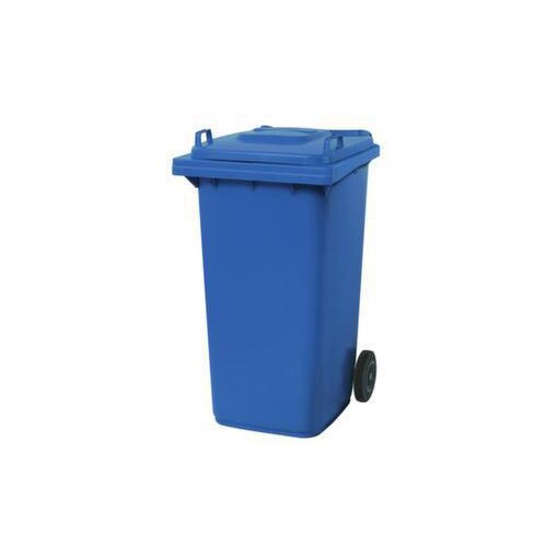 Mülltonne,240l,HxBxT 1075x580x730mm,Deckel blau,Korpus PE blau,2 Räder