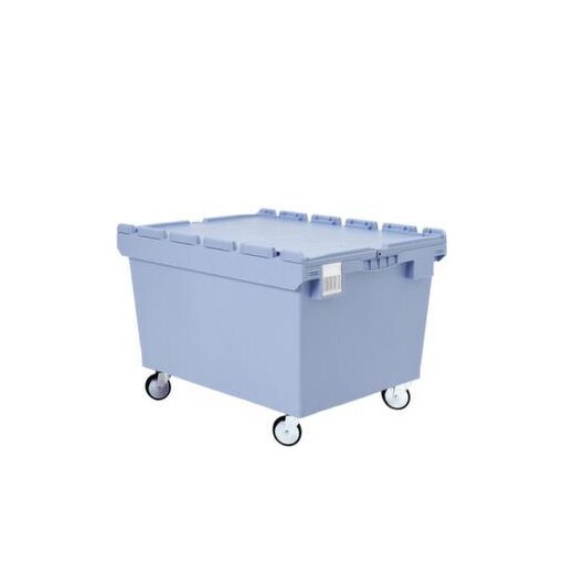 Rechteckbehälter, HxLxB 553x800x600mm, 151l, PP, blau, Wände geschlossen