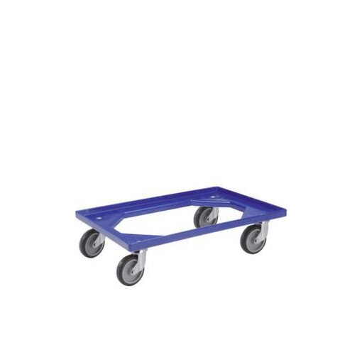 Transportroller, f. Euronorm-Stapelbehälter, LxB 620x420mm, Gestell PP