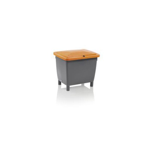 Streugutbehälter, 210l, HxBxT 775x790x605mm, HDPE, grau, Deckel orange