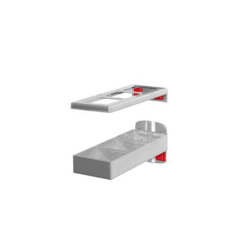 Kombihalter, f. Lochplatte, 2-teilig, LxB 150x55mm, alu