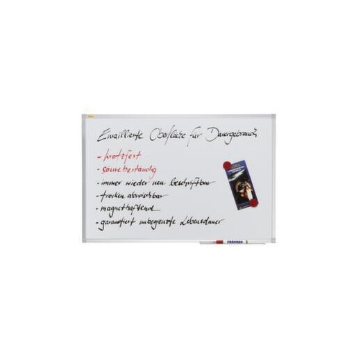 Whiteboard, HxB 900x1200mm, emailliert, magnethaftend, Tafel weiß