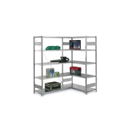 Systemregal, Eckregal, HxBxT 2000x 1060/1515x 535mm, Fachl. 125kg