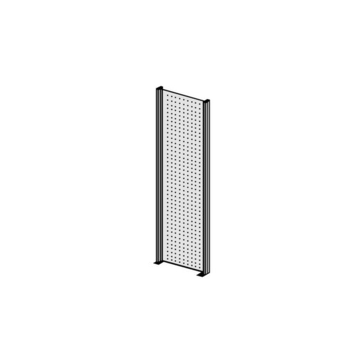 Seitenwand, f. Steckregal, HxT 2000x400mm, verzinkt, Lochblech