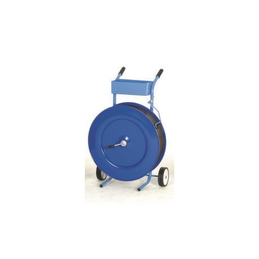 Abrollgerät, f. PP-Band, f. Band B 16mm, f. 406mm Kern, 2 Räder, blau