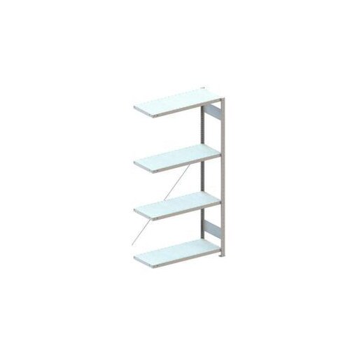 Lagerregal, Anbaufeld, HxBxT 2000x1006x436mm, Fachl. 115kg, 4xStahlboden