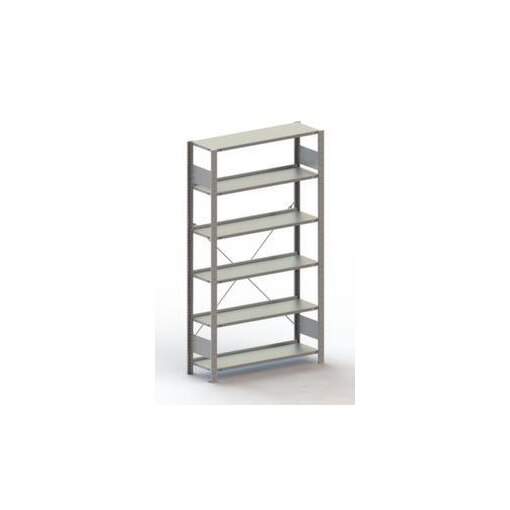 Aktenregal, Grundfeld, HxBxT 1850x1056x336mm, Fachlast 80kg, 6xStahlboden