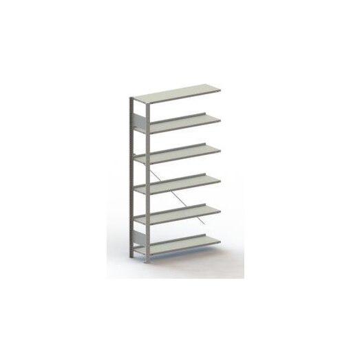 Aktenregal, Anbaufeld, HxBxT 1850x1006x336mm, Fachlast 80kg, 6xStahlboden