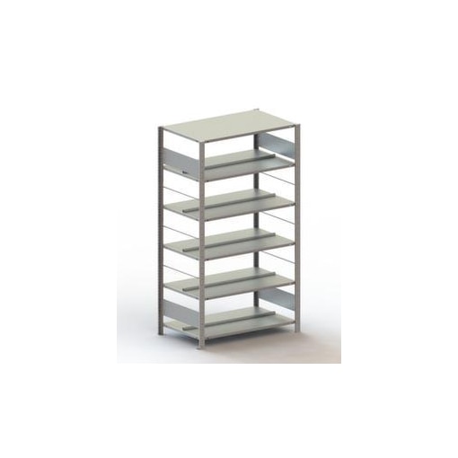 Aktenregal, Grundfeld, HxBxT 1850x1056x636mm, Fachlast 80kg, 6xStahlboden