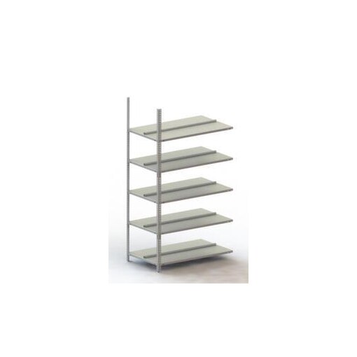 Aktenregal, Anbaufeld, HxBxT 1850x1002x604mm, Fachlast 80kg, 5xStahlboden