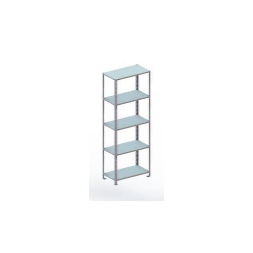 Lagerregal, Grundfeld, HxBxT 2000x754x404mm, Fachlast 100kg, 5xStahlboden
