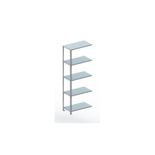 Lagerregal, Anbaufeld, HxBxT 2000x752x404mm, Fachlast 100kg, 5xStahlboden