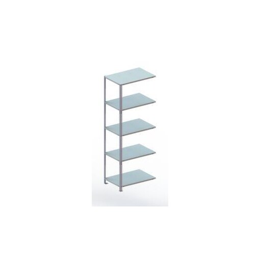 Lagerregal, Anbaufeld, HxBxT 2000x752x504mm, Fachlast 100kg, 5xStahlboden