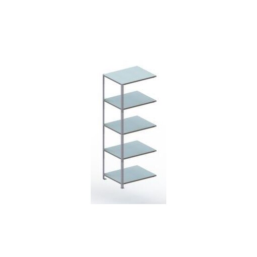 Lagerregal, Anbaufeld, HxBxT 2000x752x604mm, Fachlast 100kg, 5xStahlboden
