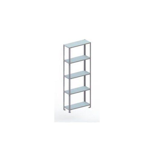 Lagerregal, Grundfeld, HxBxT 2000x754x304mm, Fachlast 100kg, 5xStahlboden