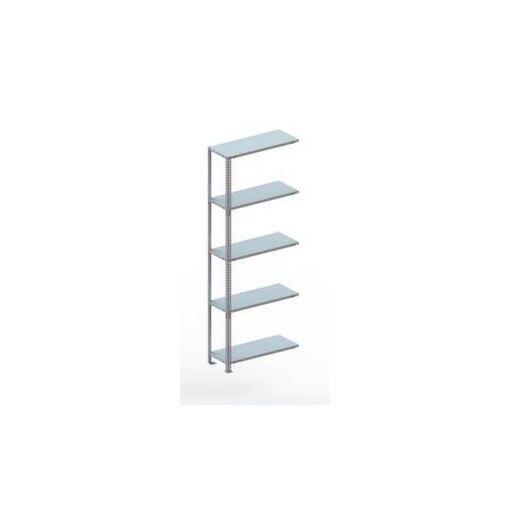 Lagerregal, Anbaufeld, HxBxT 2000x752x304mm, Fachlast 100kg, 5xStahlboden