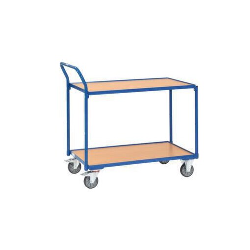 Tischwagen, Tragl. 300kg, 2 Etage(n), Ladefl. LxB 1000x600mm, Holzetage