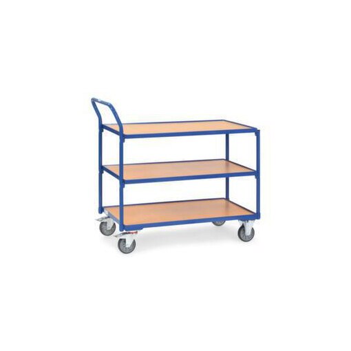 Tischwagen, Tragl. 300kg, 3 Etage(n), Ladefl. LxB 1000x600mm, Holzetage