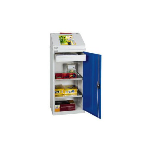Pultschrank, HxBxT 1210x500x500mm, 1 Schublade(n), Korpus RAL7035