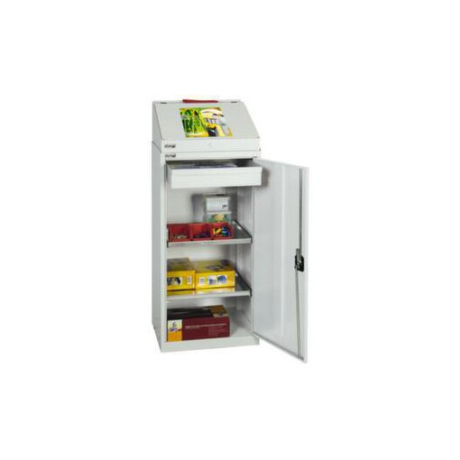 Pultschrank, HxBxT 1210x500x500mm, 1 Schublade(n), Korpus RAL7035