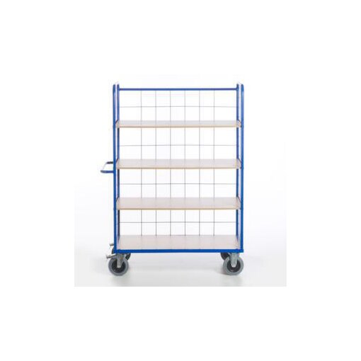 Etagenwagen, Tragl. 600kg, 4 Etage(n), Ladefl. LxB 1200x740mm, Holzetage