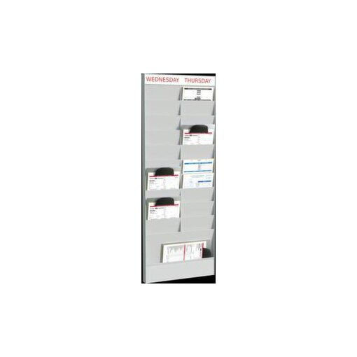 Büroplaner,Anbaumodul,20 Fächer,HxBxT 1263x477x46mm,10 Namenskartenfächer