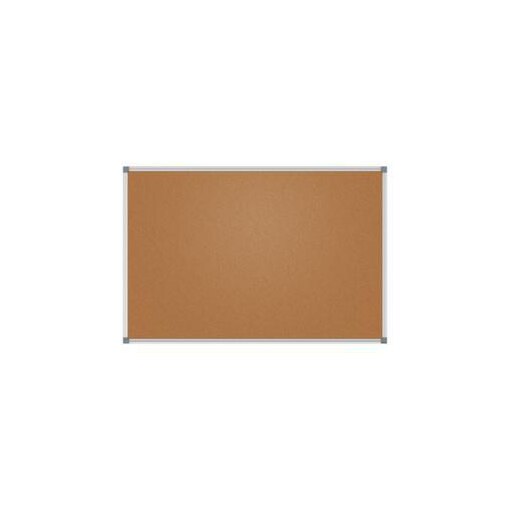 Pinntafel, HxB 1000x1500mm, Tafel Kork, braun, pinnbar, Rahmen Alu silber