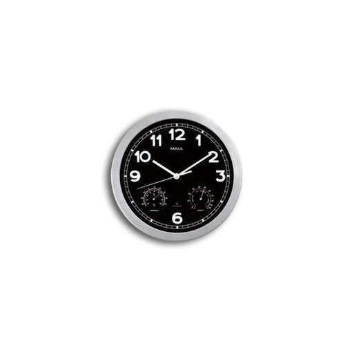 Wanduhr, Funk, arabische Zahlen/Striche, Ziffernblatt schwarz