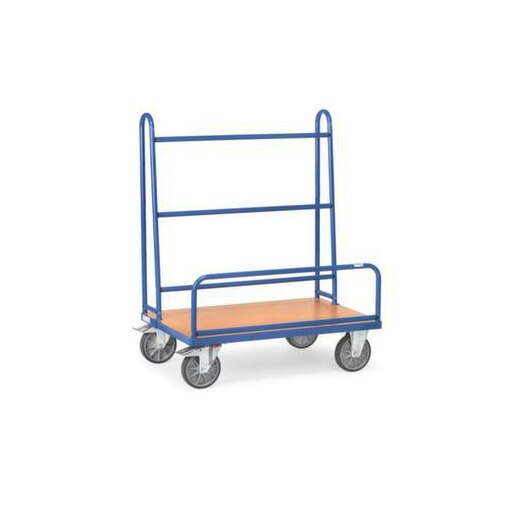 Plattenwagen, Tragl. 600kg, Ladefl. LxB 1070x435mm, Anlegerahmen, RAL5007