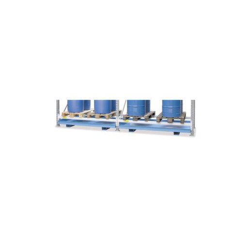 Regal-Bodenwanne, Auffangvol. 360l, HxBxT 285x2680x1300mm, Stahl verzinkt