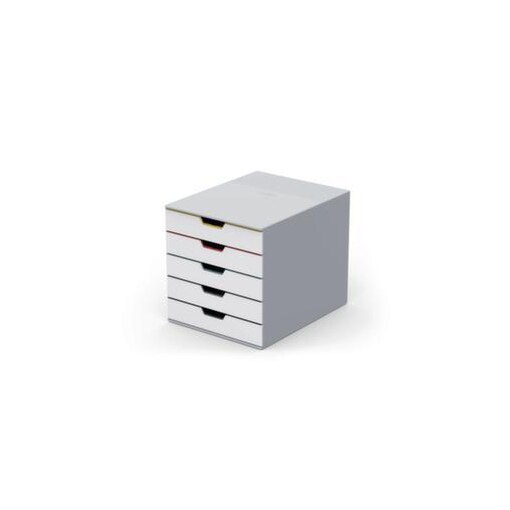 Schubladenbox, 5xDIN A4/DIN C4/Folio, m. rutschsicheren Füßen