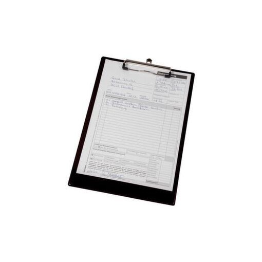 Klemmbrett, f. DIN A4, m. Aufbewahrungsfach, schwarz
