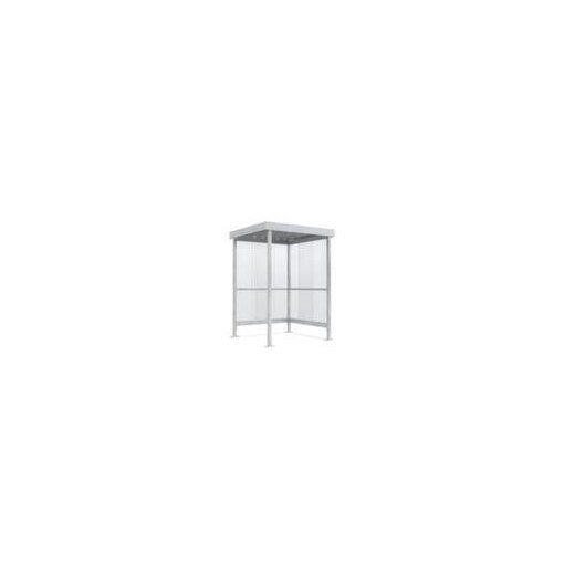 Raucher-Unterstand, HxBxT 2360x1720x1580mm, Wände Wellpolycarbonat