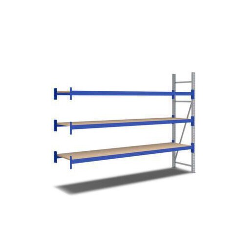 Weitspannregal,Anbaufeld,HxBxT 2000x2760x600mm,Fachl. 500kg,3xHolzboden