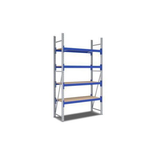 Weitspannregal,Grundfeld,HxBxT 2500x1470x600mm,Fachl. 400kg,4xHolzboden