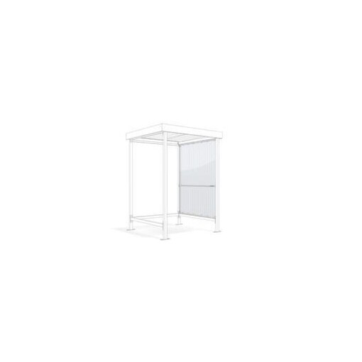 Seitenwand, f. Raucher-Unterstand, Anbau Seite wählbar, Wand Polycarbonat