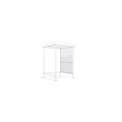 Seitenwand, f. Raucher-Unterstand, Anbau Seite wählbar, Wand Polycarbonat