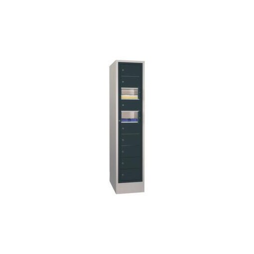 Wäscheverteilschrank, HxBxT 1850x400x500mm, RAL7035, Front RAL7016