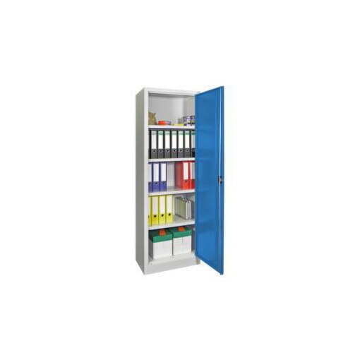 Universalschrank,HxBxT 1950x640x400mm,4xStahlboden,RAL7035,Front RAL5012
